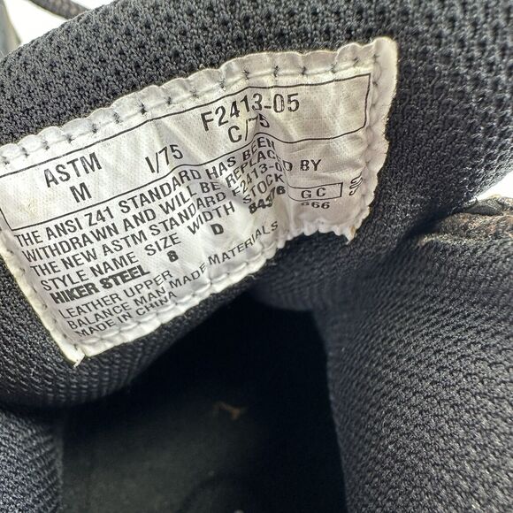 New DieHard Hiker Steel Toe Work Boots Brown Black Lace Up Leather Mens Size 8 D - Picture 9 of 10